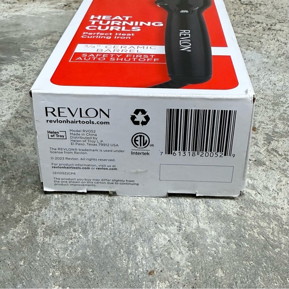Revlon RV052 Heat Turning Curls 3/4” Ceramic Curling Iron NEW - Picture 5 of 5